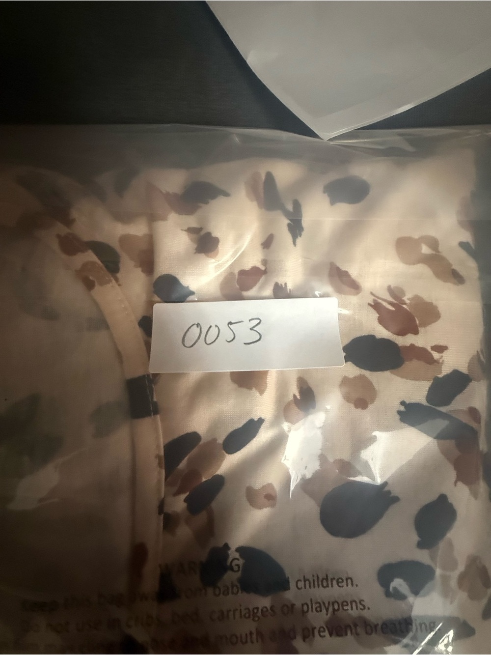 Women’s Beige Midi Dress with Brown & Black Print - Picture 13 of 13